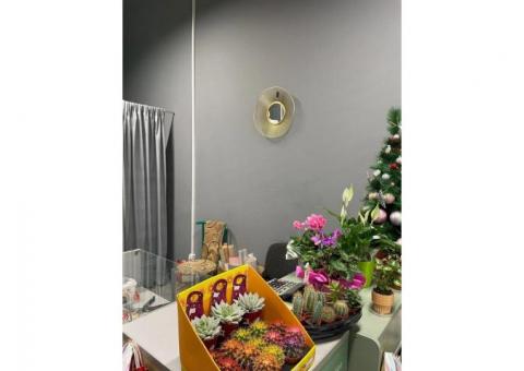 Магазин цветов в прикассовой зоне супермаркета