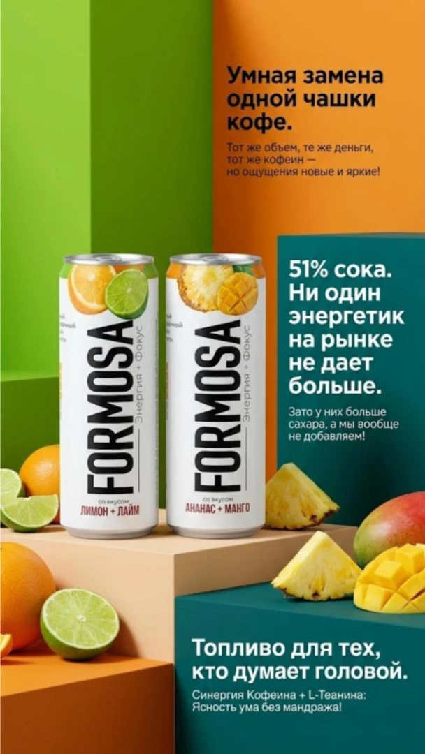ООО «ФОРМОСА» ищет партнёра для вывода бренда тонизирующих напитков на рынки Беларуси и России